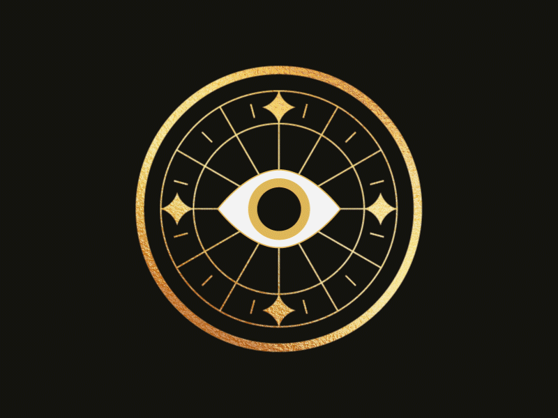 The Oculus clock cryptic eye foil gif gold pupil rotate symbol symbolism time vision wheel