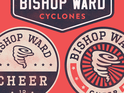 Cheer Badges badge bishop cheer crest cyclones ward