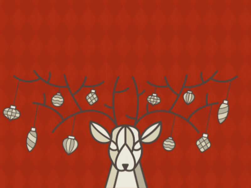 Christmas Ornament Deer Animation antlers branding dancing decoration deer design gif holiday holidays tree