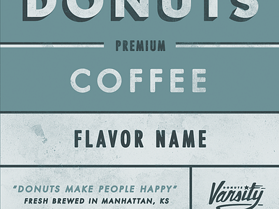 Varsity Donuts Coffee Label