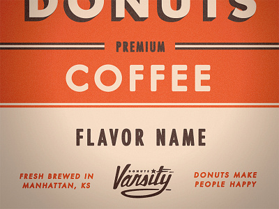 Varsity Coffee Label 2 retro type typography vintage