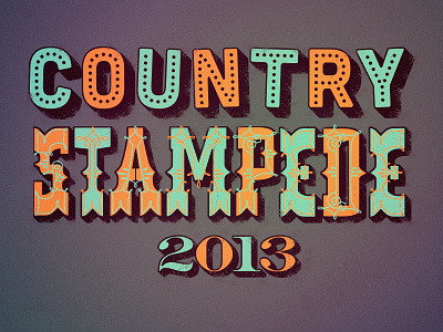 Country Stampede typography