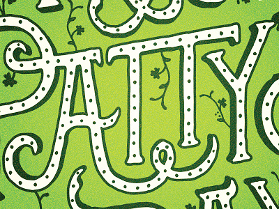 Fake Patty's Day clover illustration irish ivy patricks shamrock st type typography