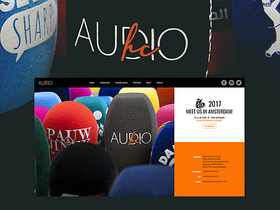 Audio FC Website audio foam front end front end microphone responsive web web design website windshield