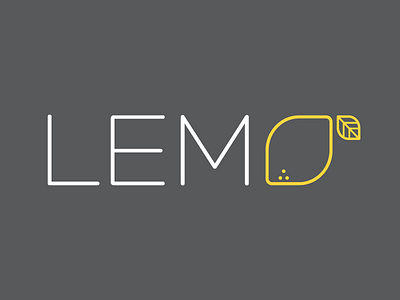 Lemo lemon lemonade logo symbol yellow