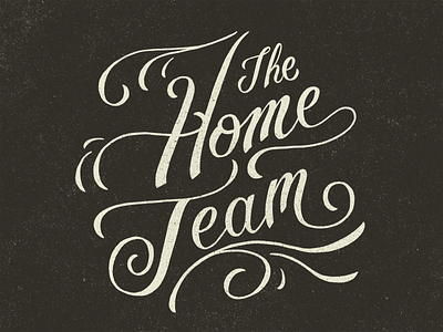 The Home Team brand design custom typography hand lettering illustration illustrative branding ipad pro lettering artist procreate typography vector