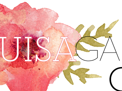 Sneak peek Luisa Gallupo Cakes Logo baker cake design floral flower logo modern typeface watercolor