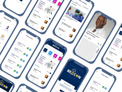 Beacon App (COVID'19 APP) app corona coronavirus design donations health health care healthcare hospital app illustration medical news app newsfeed pandemic typography ui ux volunteering volunteers