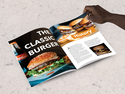 DeBurger Magazine branding burger menu burgers chicken cover design creative creative design design food food and drink food app interaction magazine magazine design mcdonald snacks typography