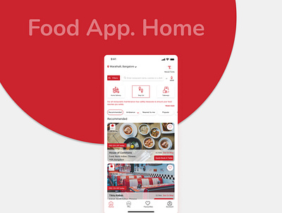 Zomato Home screen redesign adobe xd design figma ui