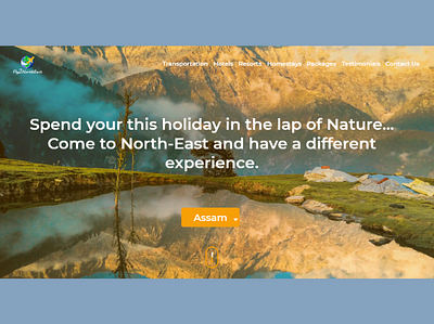 Daily UI #003 homepage design landing page tourism