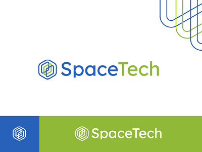 SpaceTech Logo and Brand Identity Design blue brand brand design brand identity brand identity design brand identity designer branding branding design design graphic design green icon identity design logo logo designer logodesign