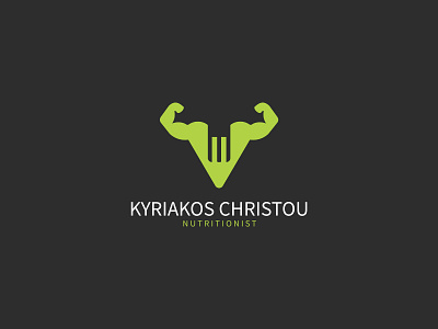 Kyriakos Christou Logo Design - Nutritionist brand branding design fitness graphic graphic design graphicdesign green icon identity identity branding identity design logo logo design logo designer logo mark logodesign minimal nutrition nutritionist