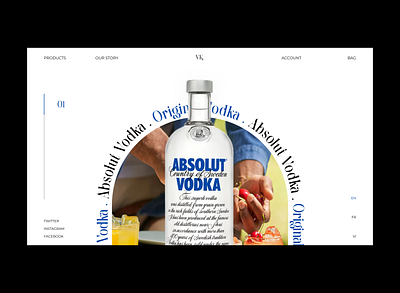 Absolut Vodka alcohol design drink landingpage product design ui ux web web design website website design