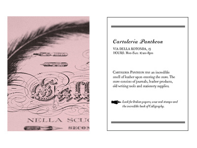 The Typography Lover’s Guide to Roma cards cards design guide italy rome typography