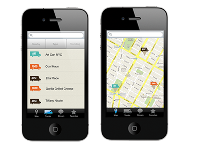 Truck It App app interface mobile ui ux