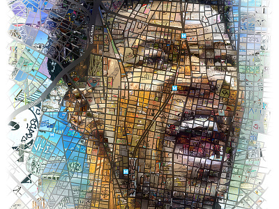 Giannis Antetokounmpo: Made in the streets of Athens arts basketball cartography greece illustration mapping mosaic nba photomosaic sports