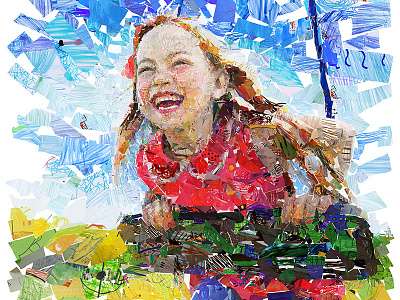 Hansaplast: The Absolute Smile arts children collage graphic design illustration mosaic photomosaic