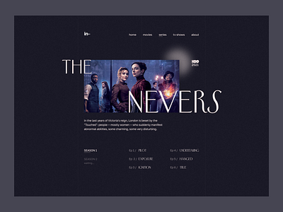 "The Nevers" concept concept figma movies series ui