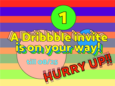 Dribbble invite retro styled