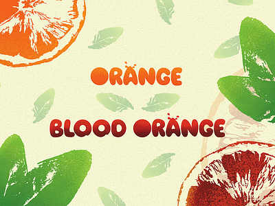 Orange/Blood Orange (If fruit were typefaces) blood orange concept hand drawn hue illustration juicy logo orange shapes symbols theme vector