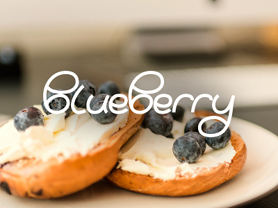 blueberry #3 berries blue blueberries concept fruit hand drawn lettering art line logo logotype monowidth organics soft white logo