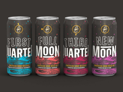 Lunar Cycle Sour Series 3d model beer art branding craft beer design illustration packaging packaging design packaging mockup typography