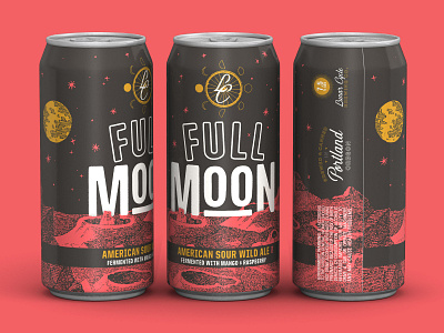 Lunar Cycle Full Moon Sour 3d model beer art branding craft beer design illustration packaging packaging design packaging mockup typography