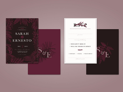 S&E Wedding Invitations design print design stationery typography wedding invitation