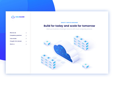 Cloud Computing Minimal Website Header Design clean design cloud app cloud computing illustration inspiration layoutdesign minimal new uidesign ux vector web webdesign webdevelopment website