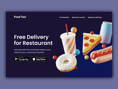 Food Delivery Web UI Design clean design design graphic design inspiration minimal web webdesign