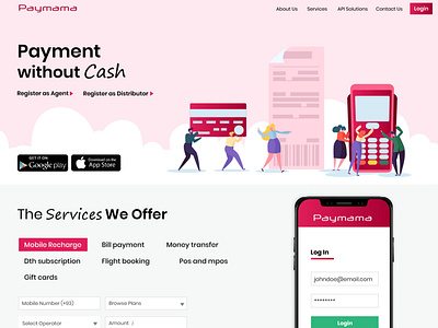 Payment Services Web design