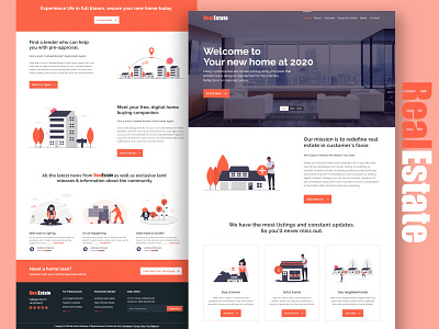 Real Estate Landing Page app branding branding design design icon illustration real estate ui ui ux ui design uidesign uiux ux web design web ui web ui design web ui kit web ui ux webdesign website design