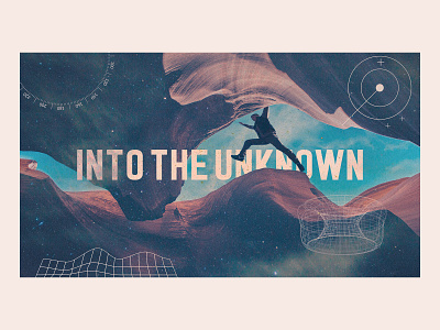 Into The Unknown design illustration typography vector