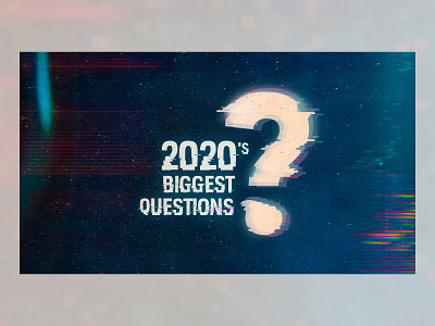 2020 Biggest Questions branding design illustration typography