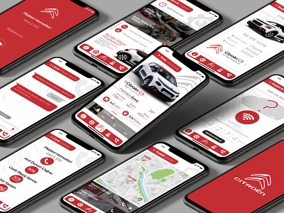 Citroen App | UI Project app application automobile citroen mobile typography ui ui ux uidesign user userexperience userinterface ux