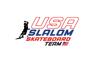 USA Slalom Skateboard Team Logo action sports judi oyama santa cruz skateboard skater slalom skateboard sports logo usa
