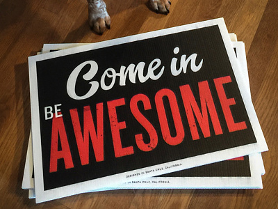 Be Awesome Sign awesome be awesome crossfit retail sign signage type
