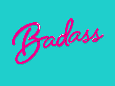 Badass Script badass graphics script sticker type