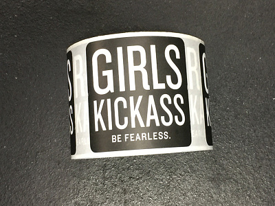 Girls Kickass be fearless girls kickass lifters sticker mule strong is beautiful strong women
