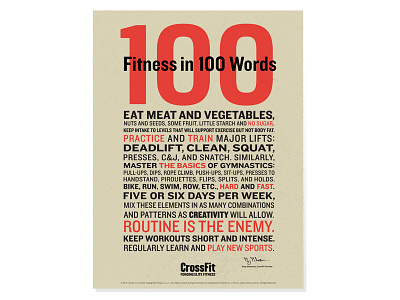 CrossFit 100 Words Poster