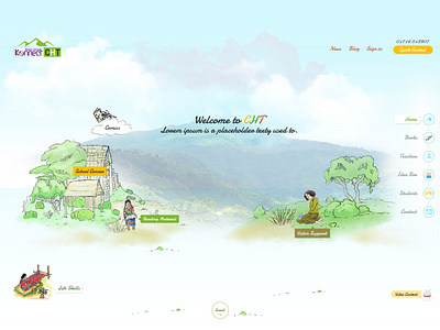 Landing Page Design design graphic design hill illustration uiux website design