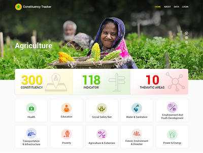 Bangladesh Constituency Tracker Landing page Design. graphic design web design