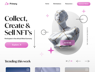 NFT Art Landing Page branding figma nft ui ux