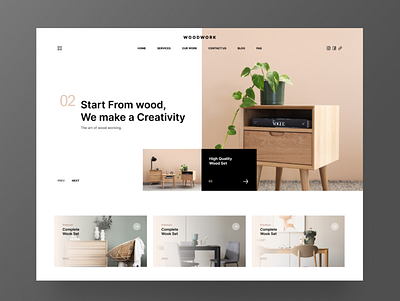 Woodwork branding design figma graphic design landing ui ux website