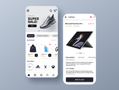 E-Commerce App Design branding figma graphic design ui ux website