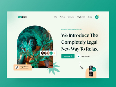 CBD Drink Landing Page branding figma graphic design ui ux website