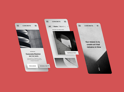Concrete branding figma graphic design ui ux website