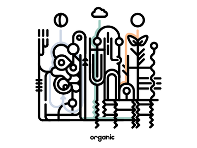 Organic design illustration minimal art
