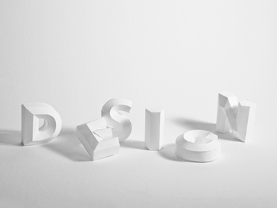 Paper Type 3d paper photography type typography